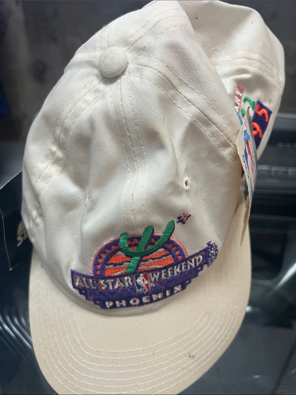NBA White Kids All-Star Weekend Phoenix Embroidered Cap. Phoenix 1995